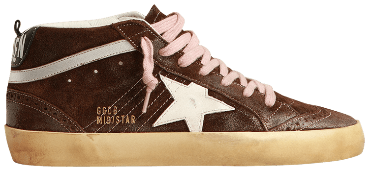 Golden Goose Wmns Mid Star Brown White