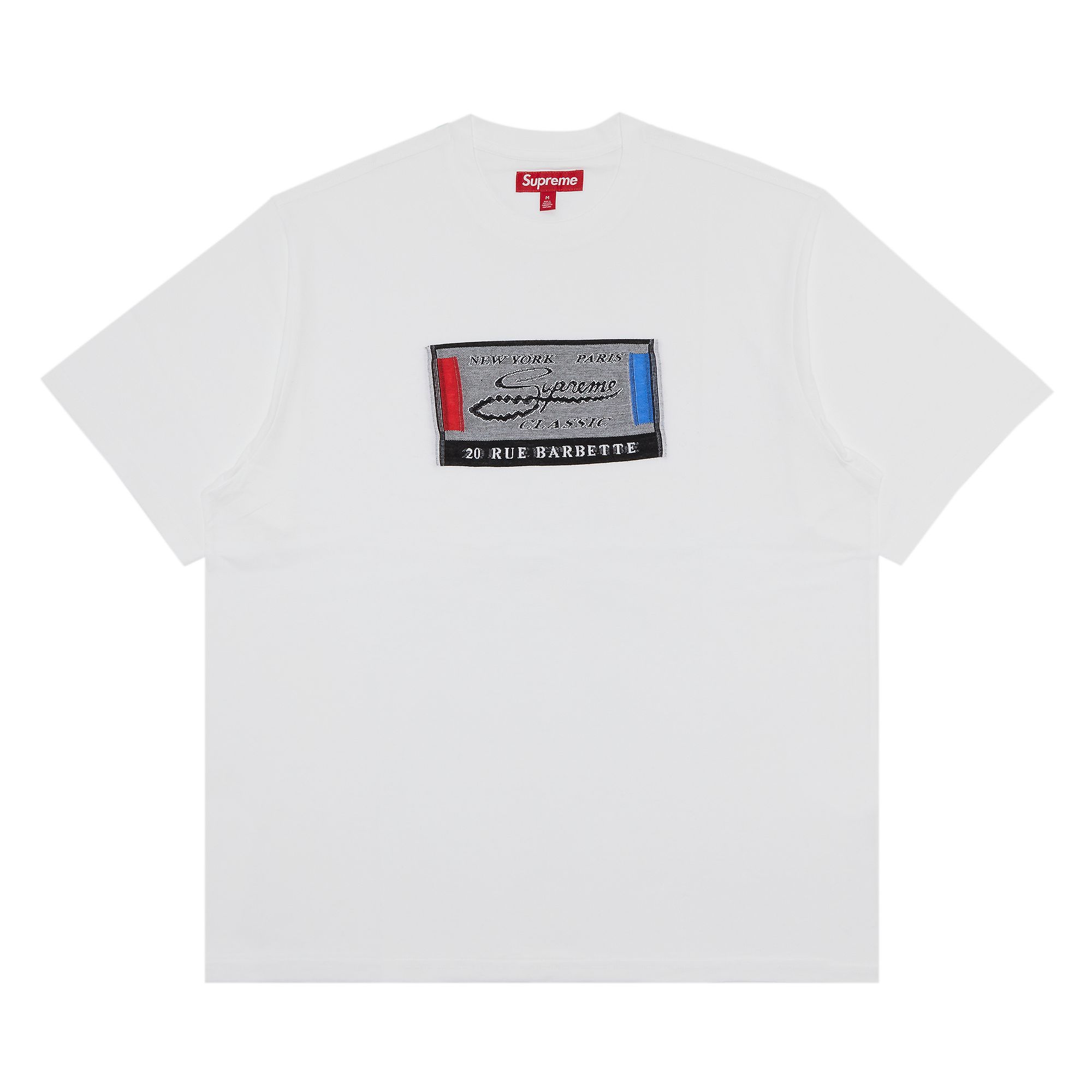 Supreme Intarsia Label Short-Sleeve Top 'White' | Men's Size M