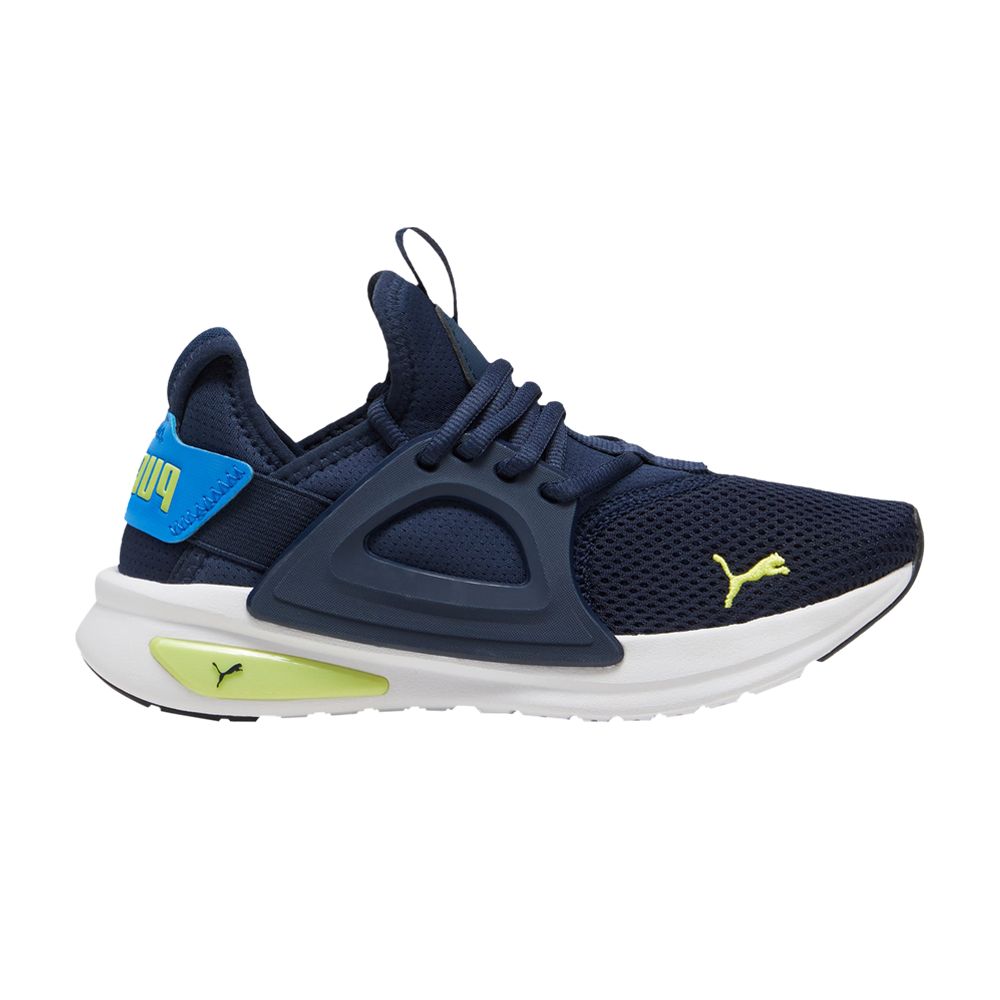 Pre-owned Puma Softride Enzo Evo Little Kid 'navy Lime' | Blue | Kid's Size 12.5