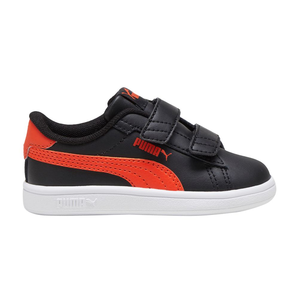 Puma Smash 3.0 Leather Velcro Toddler 'Black Red' | Infant Size 9