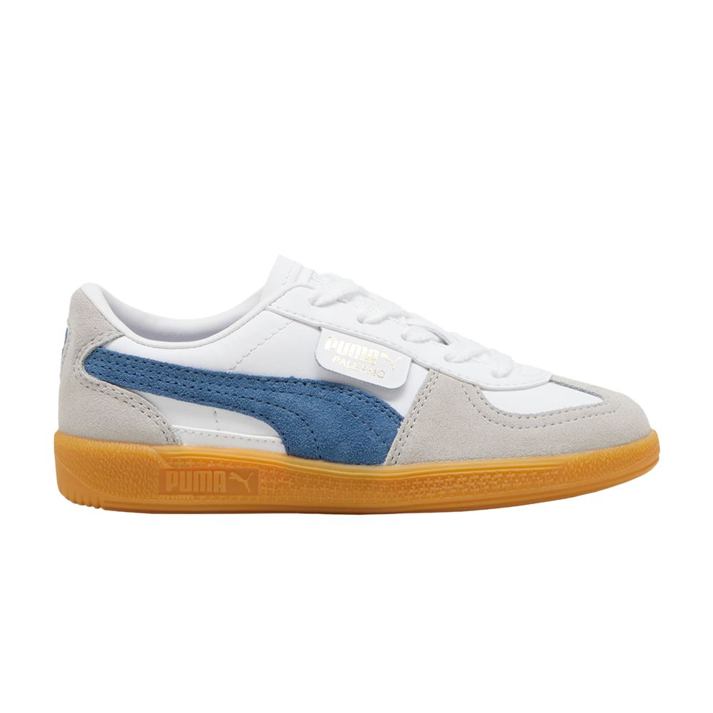 Pre-owned Puma Palermo Leather Little Kid 'white Blue Horizon Gum' | Kid's Size 11.5