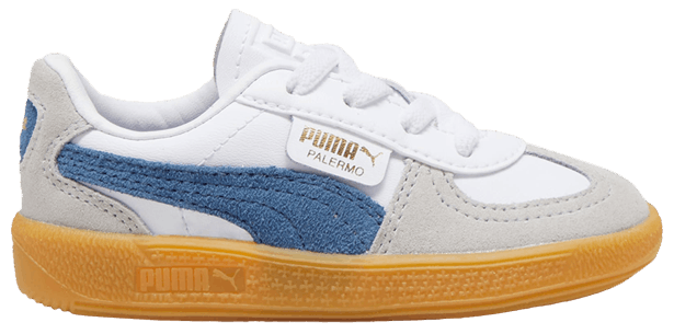 Puma Palermo Leather Toddler White Blue Horizon Gum