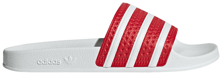 Adidas Adilette Slides Better Scarlet White