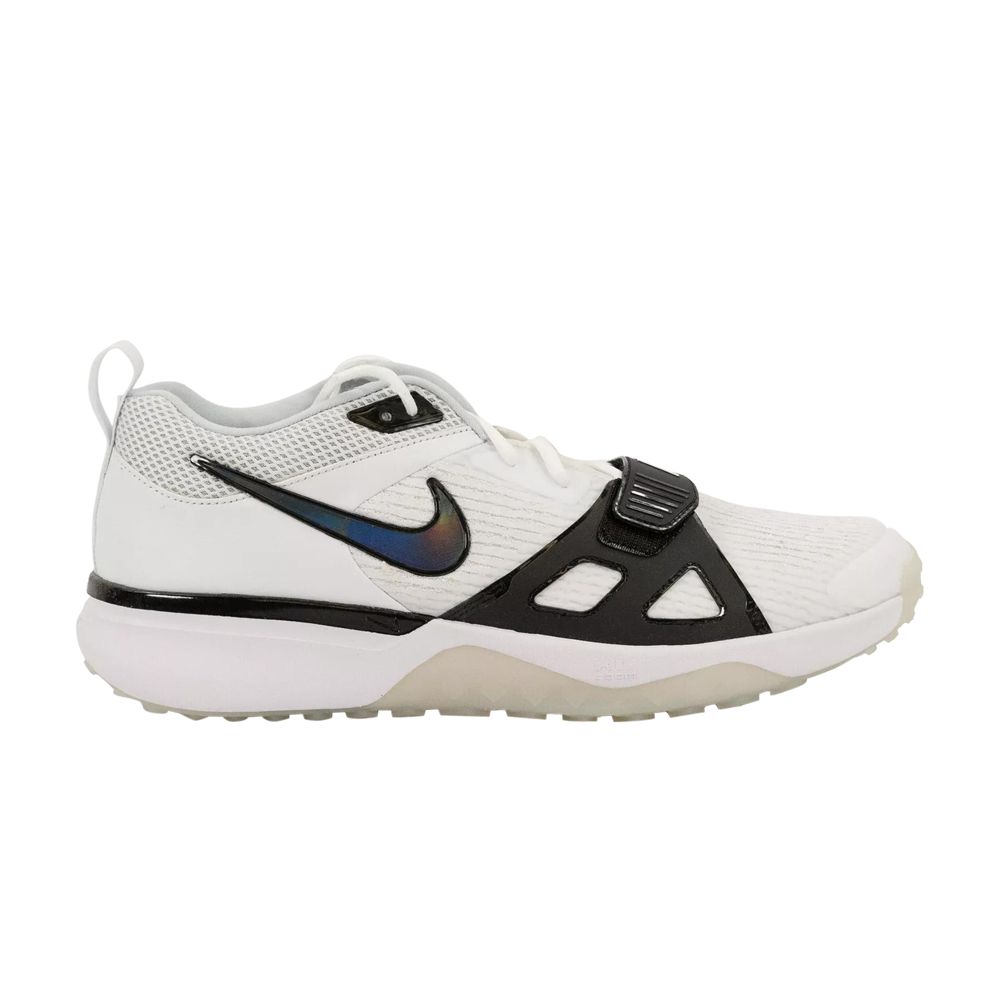 Nike Air Zoom Diamond Elite Turf 'White Iridescent - Black Outlined Swoosh' | Men's Size 13