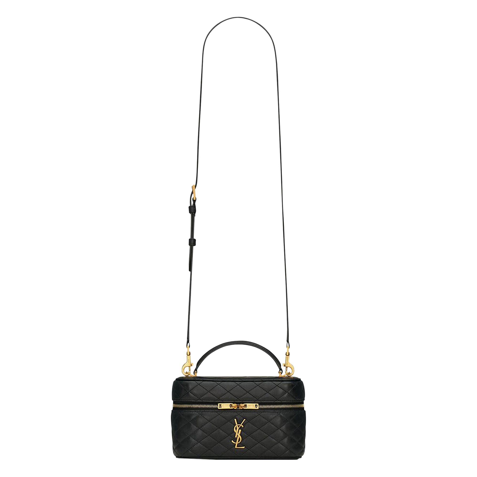 Pre-owned Saint Laurent Mini Gaby Vanity Bag 'noir' In Black