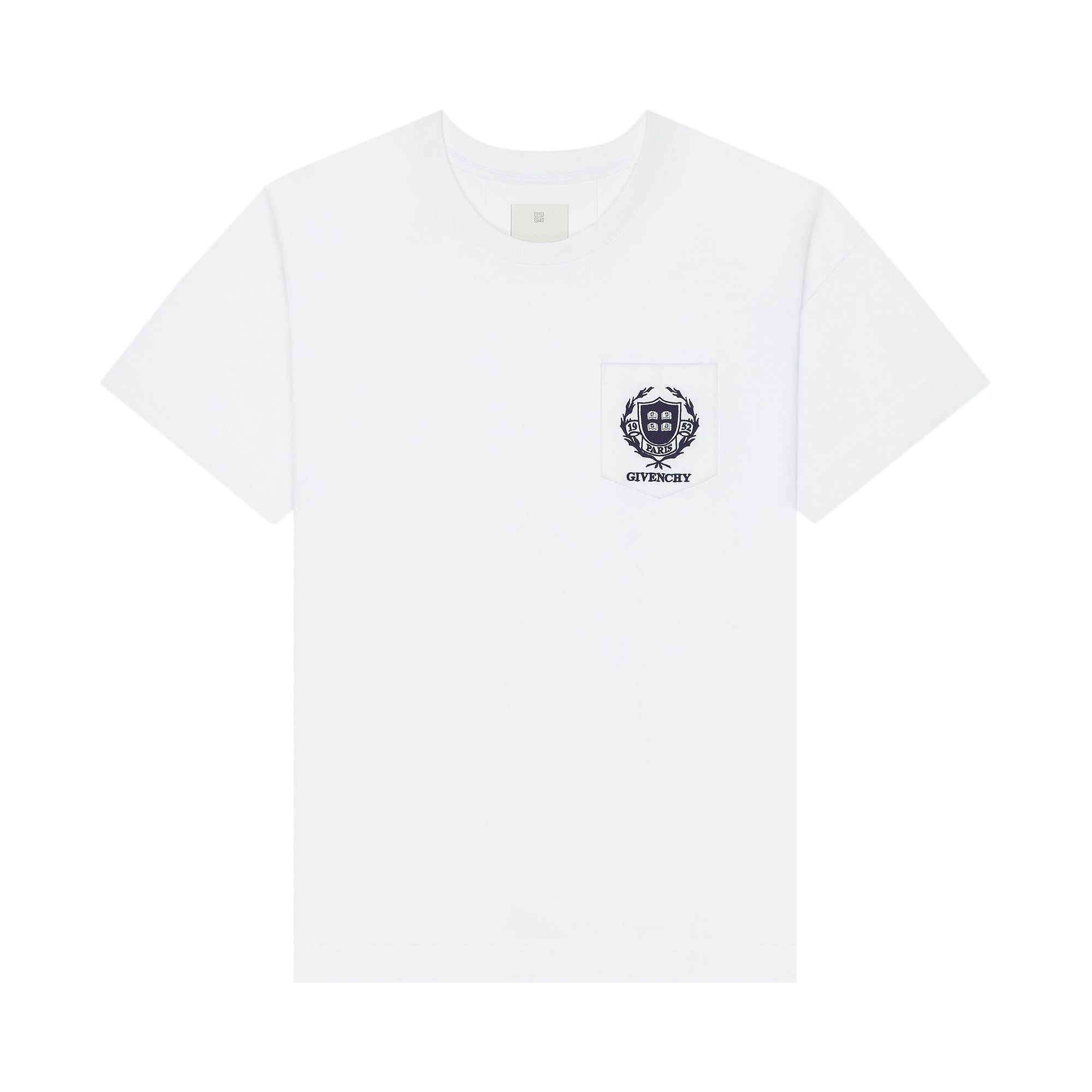 Pre-owned Givenchy Crest Logo T-shirt 'white' | Men's Size M