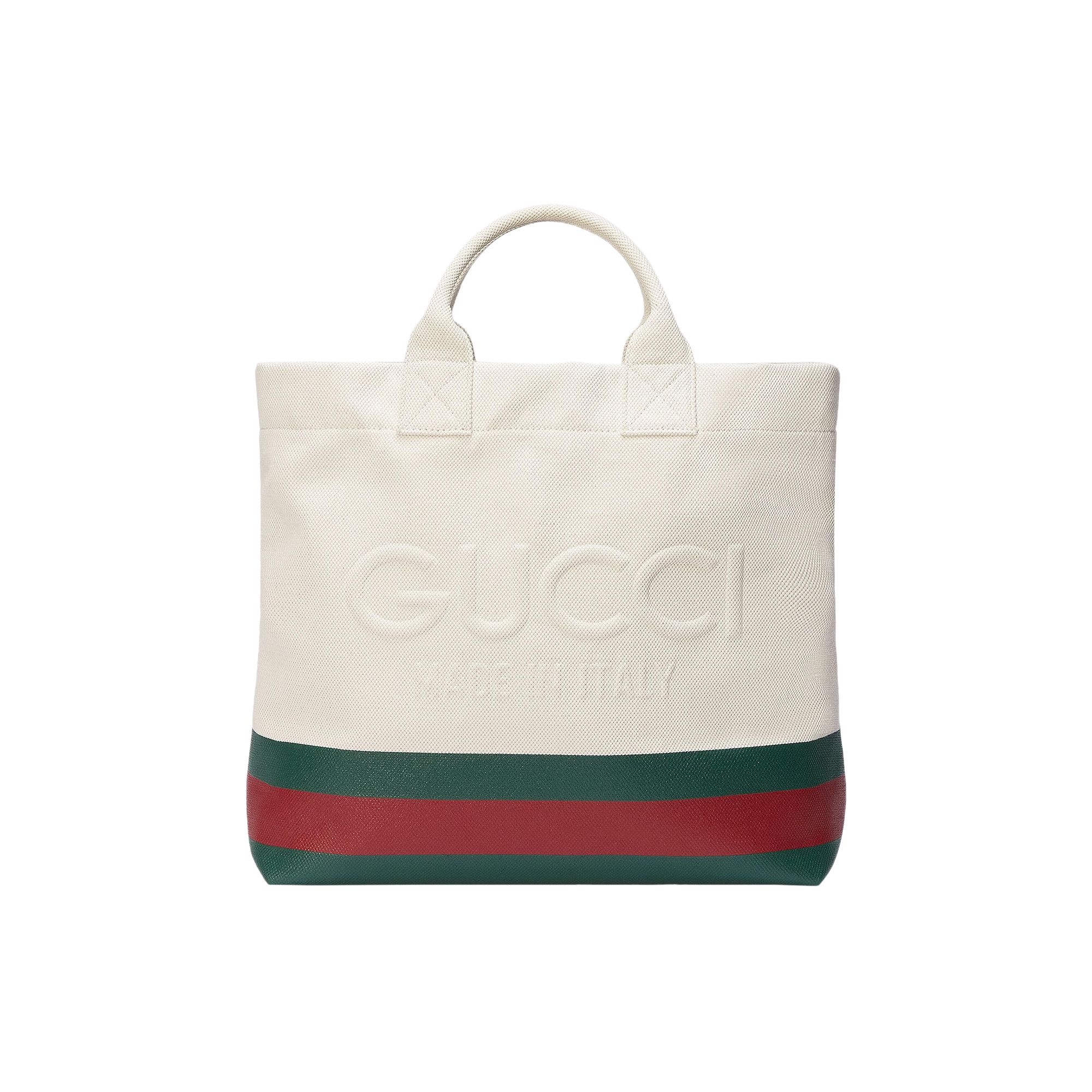 Pre-owned Gucci Canvas Tote Bag 'natural' | White | Men's Size Onesize