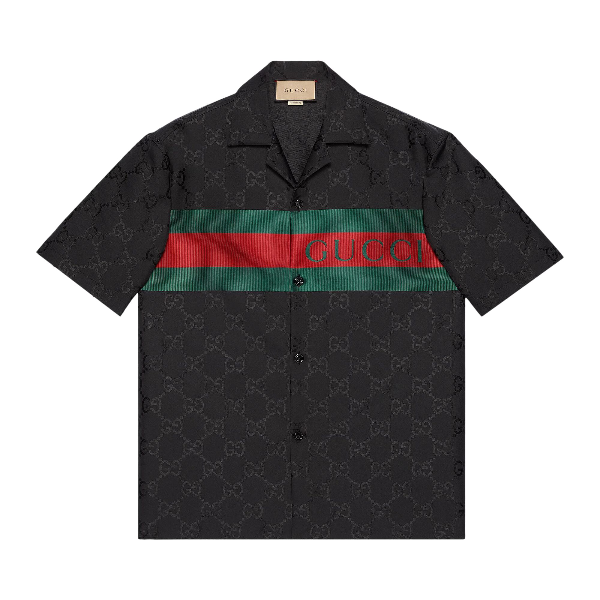 Gucci Jacquard Shirt 'Black' | Men's Size 50