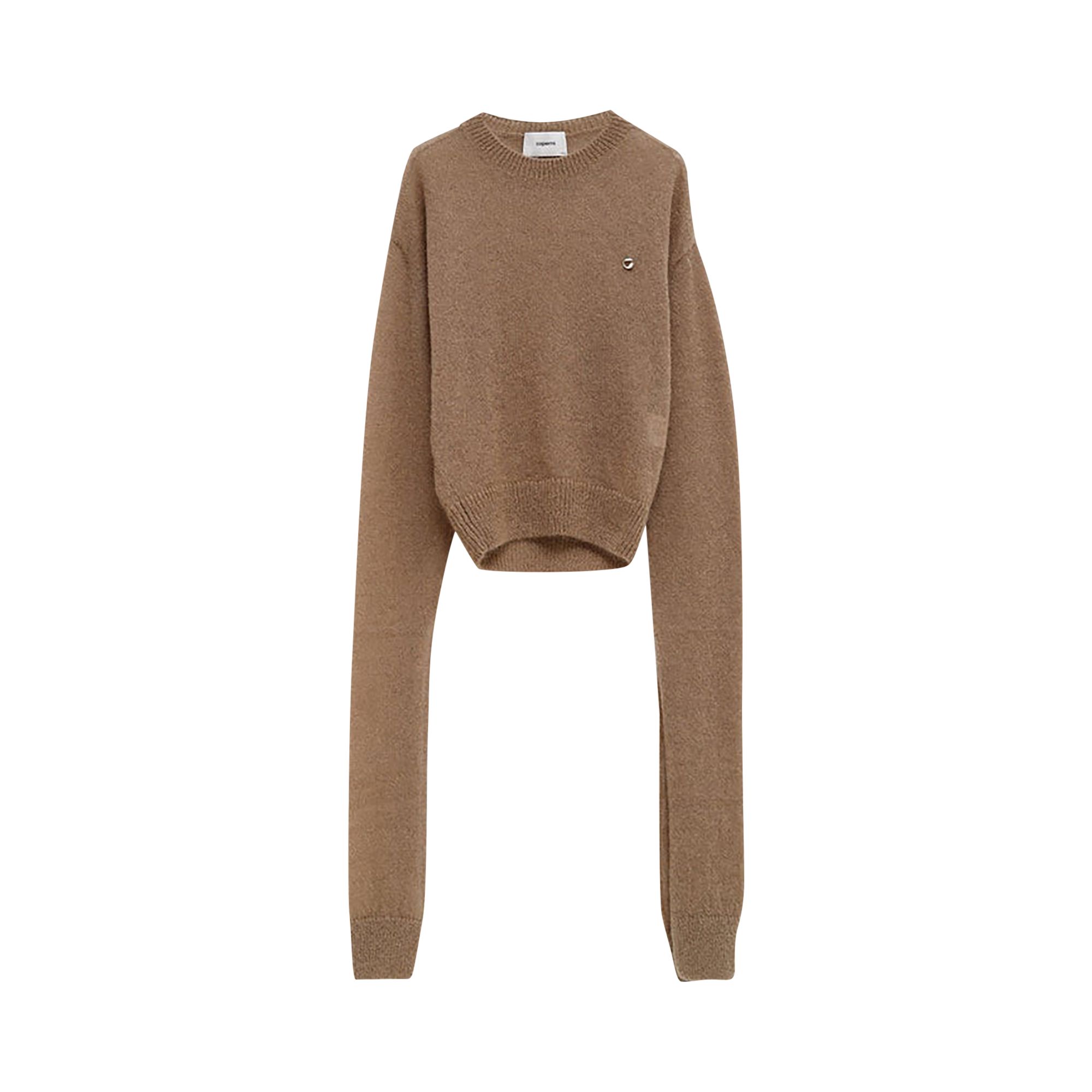 Pre-owned Coperni Knotted Sleeves Sweater 'light Brown' | Women's Size L