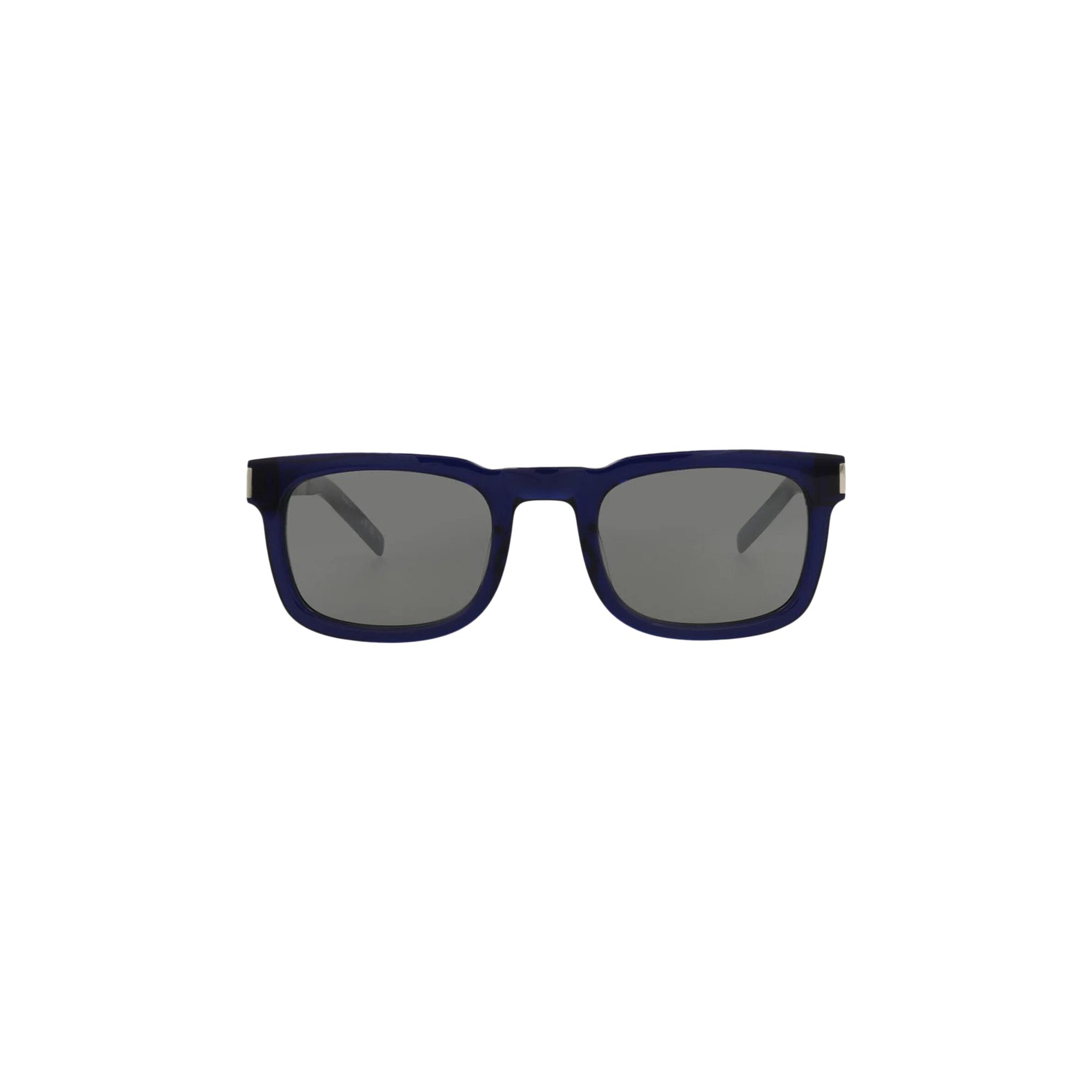 Pre-owned Saint Laurent Square Sunglasses 'blue/silver' | Men's Size Onesize