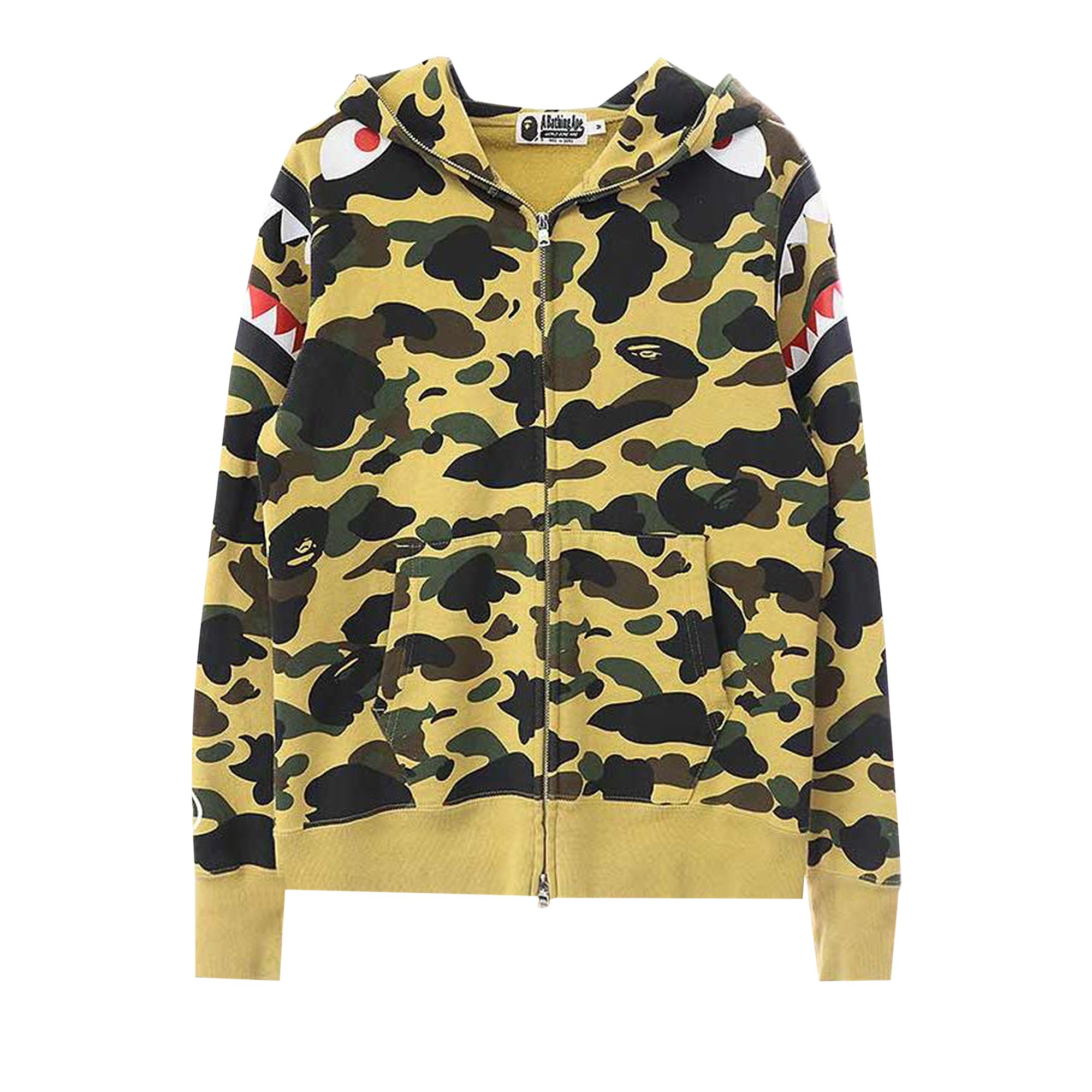 Pre-owned Bape 1st Camo Shark Shoulder Hoodie 'multicolor' | Multi-color | Men's Size M