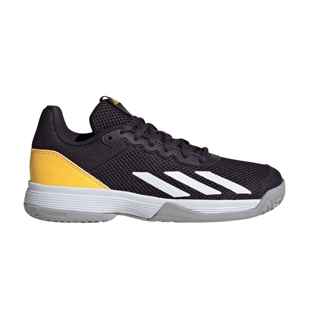 Pre-owned Adidas Originals Adidas Courtflash K 'aurora Black White Spark' | Kid's Size 1