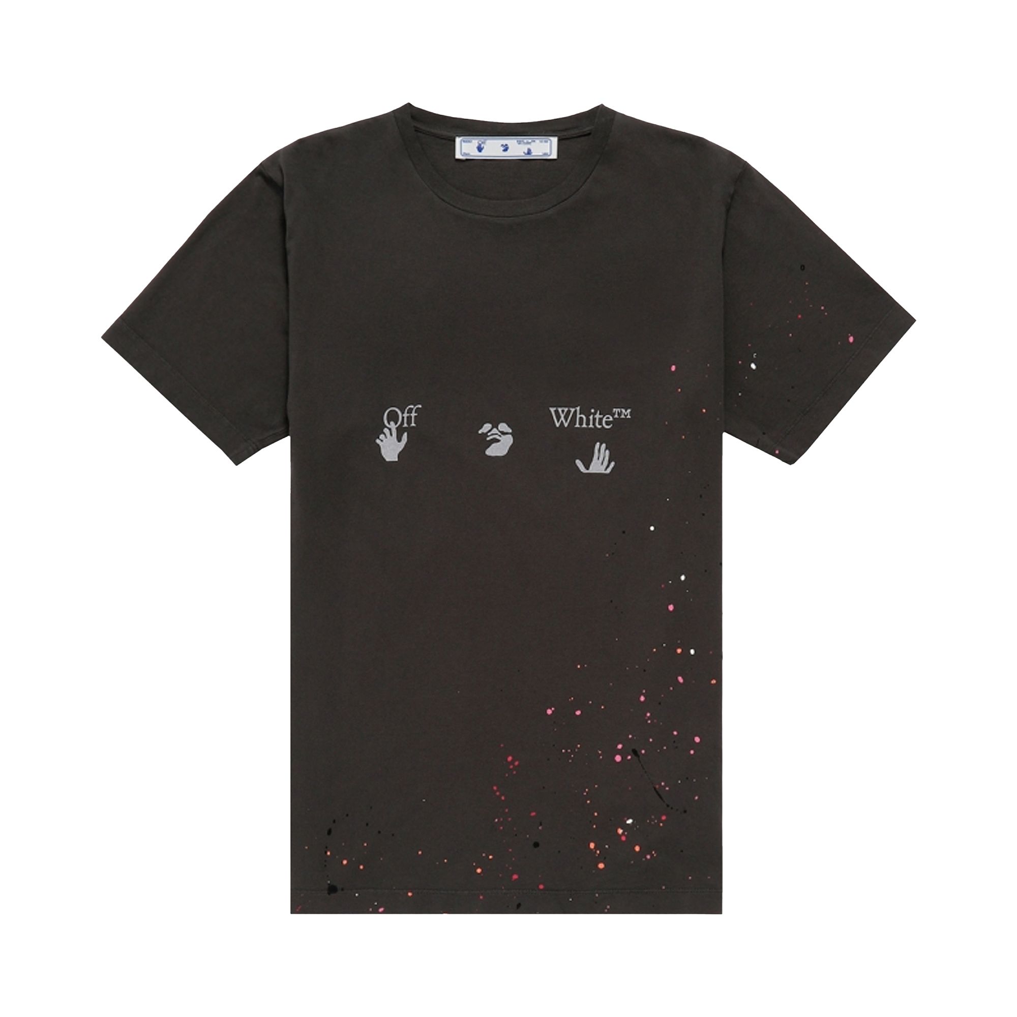 Off-White Vintage Paint Splatter Short-Sleeve Tee 'Magnet White' | Men's Size M