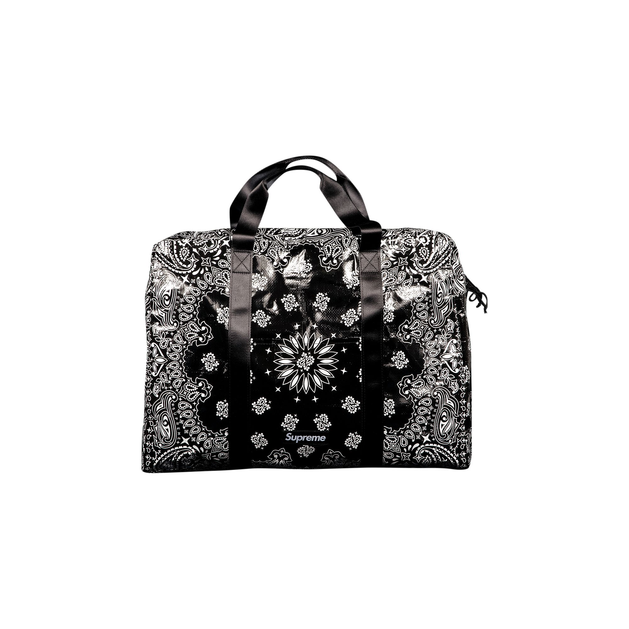 Supreme Bandana Tarp Large Duffle Bag 'Black' | Men's Size Onesize