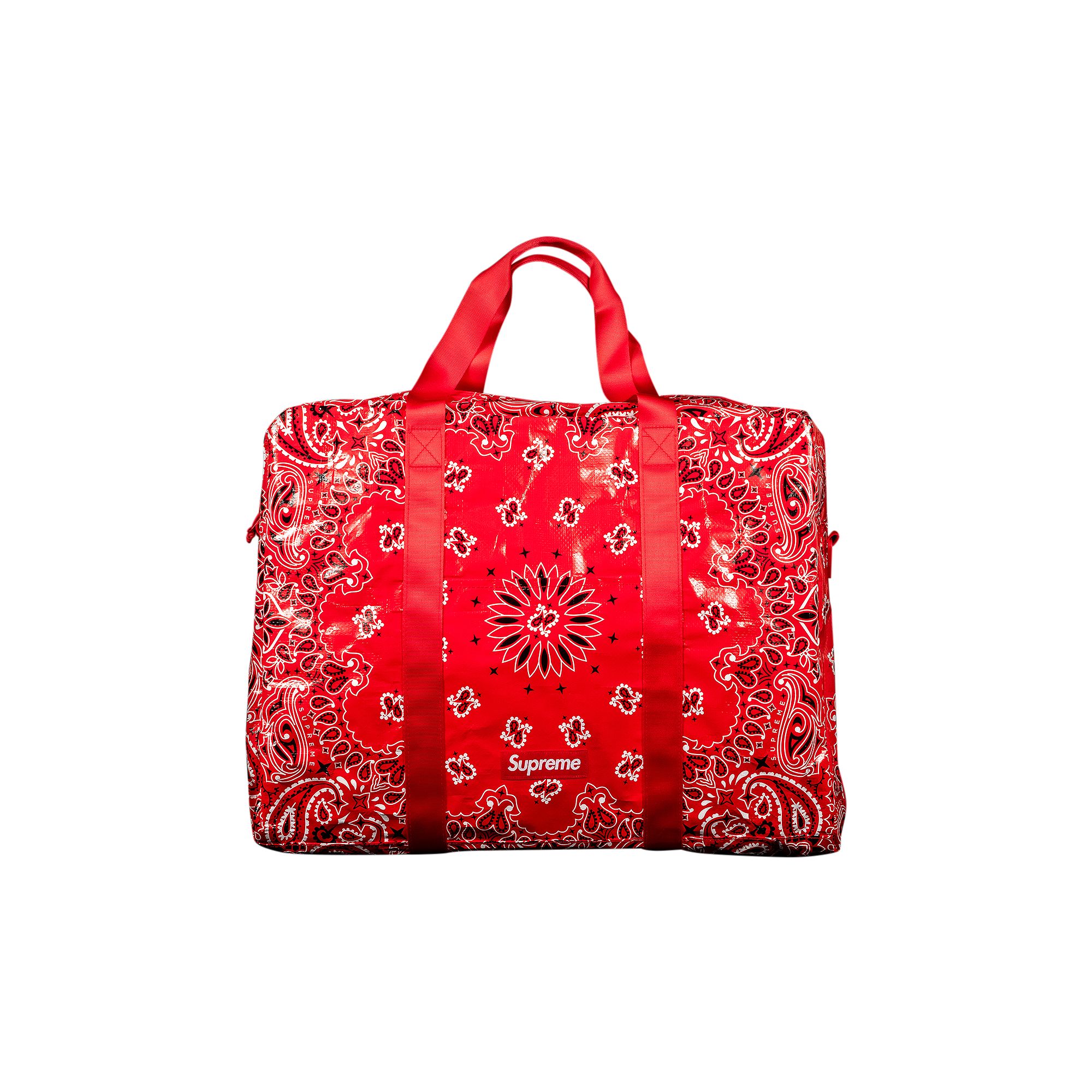 Supreme Bandana Tarp Large Duffle Bag 'Red' | Men's Size Onesize