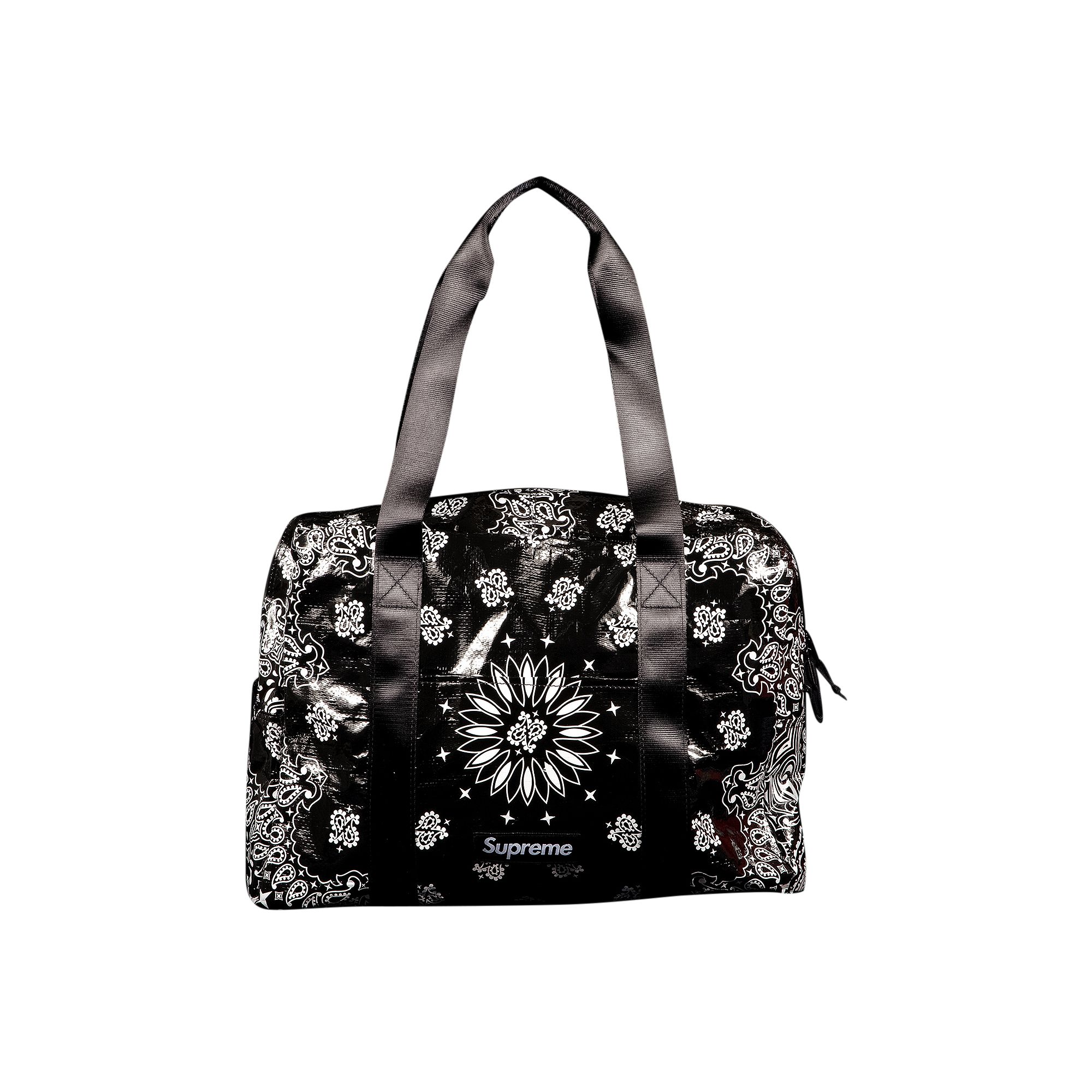 Supreme Bandana Tarp Small Duffle Bag 'Black' | Men's Size Onesize