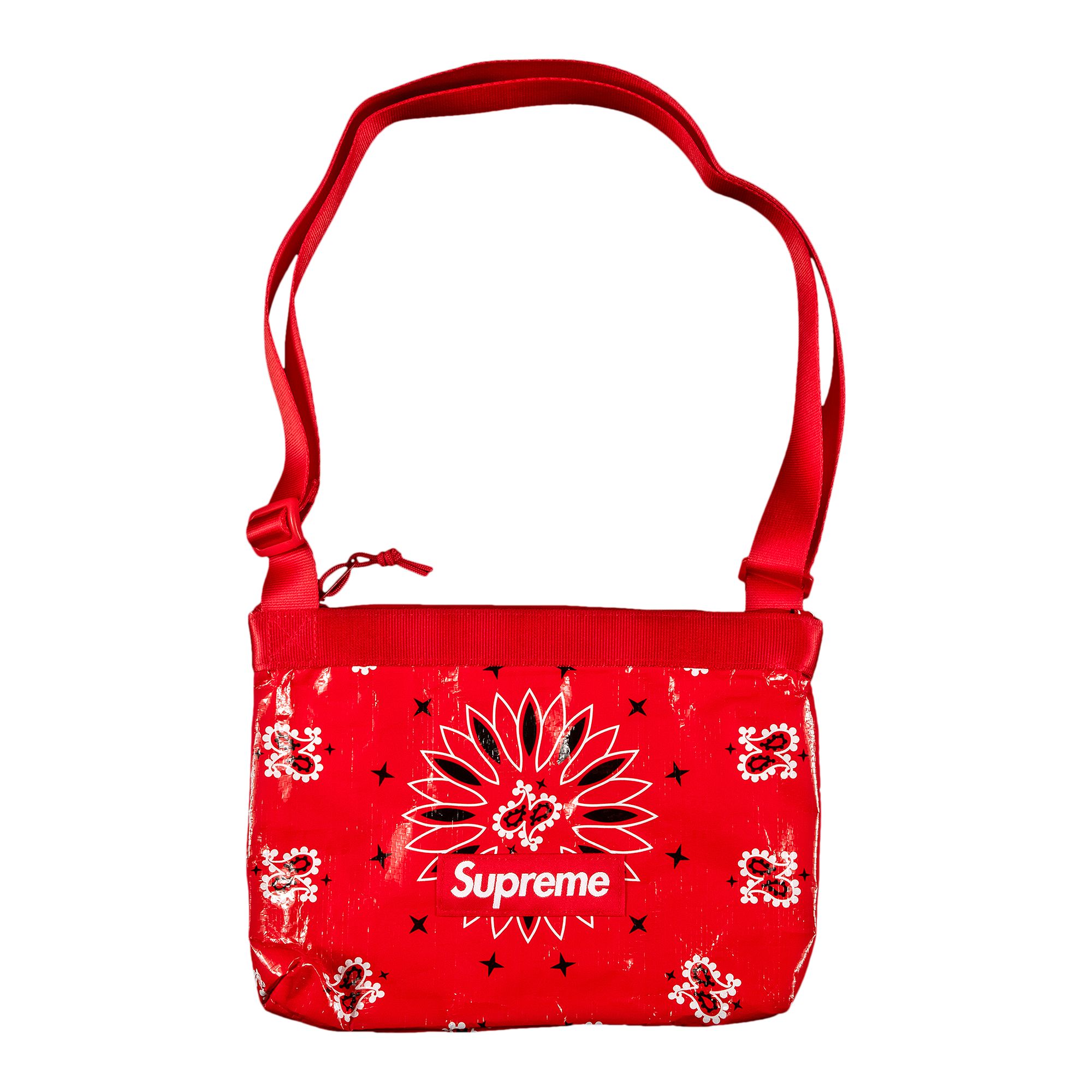 Supreme Bandana Tarp Side Bag 'Red' | Men's Size Onesize