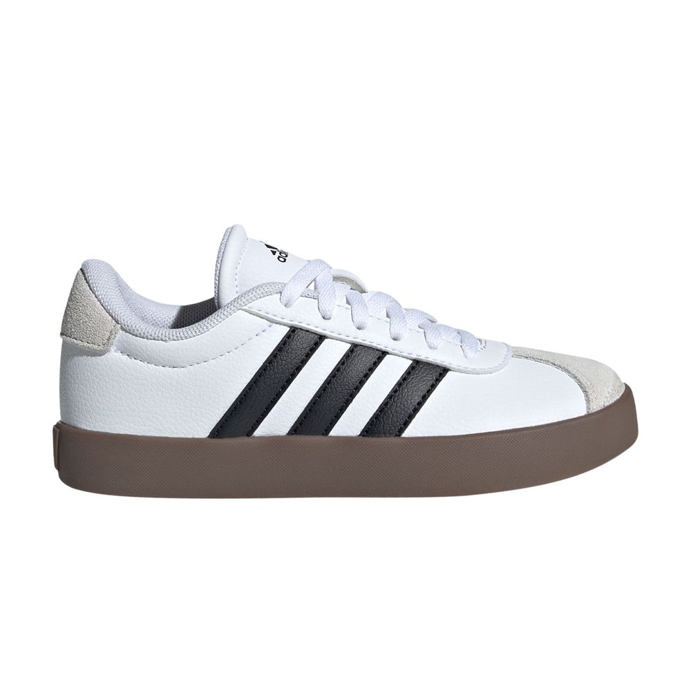 Pre-owned Adidas Originals Adidas Vl Court 3.0 K 'white Black Gum' | Kid's Size 10.5