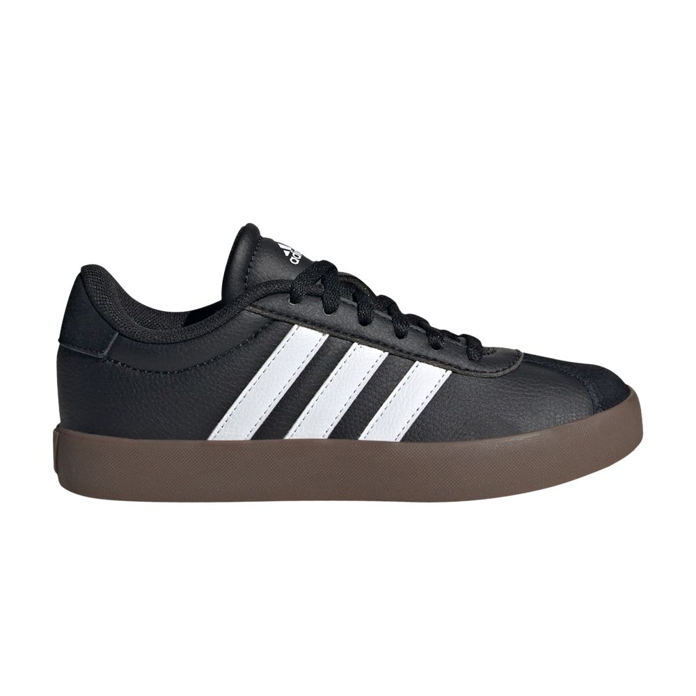 Pre-owned Adidas Originals Adidas Vl Court 3.0 K 'black White Gum' | Kid's Size 2