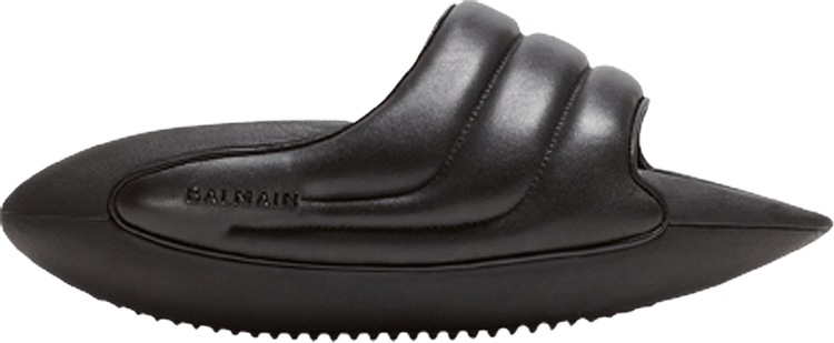 Balmain B IT Quilted Leather Mules Black