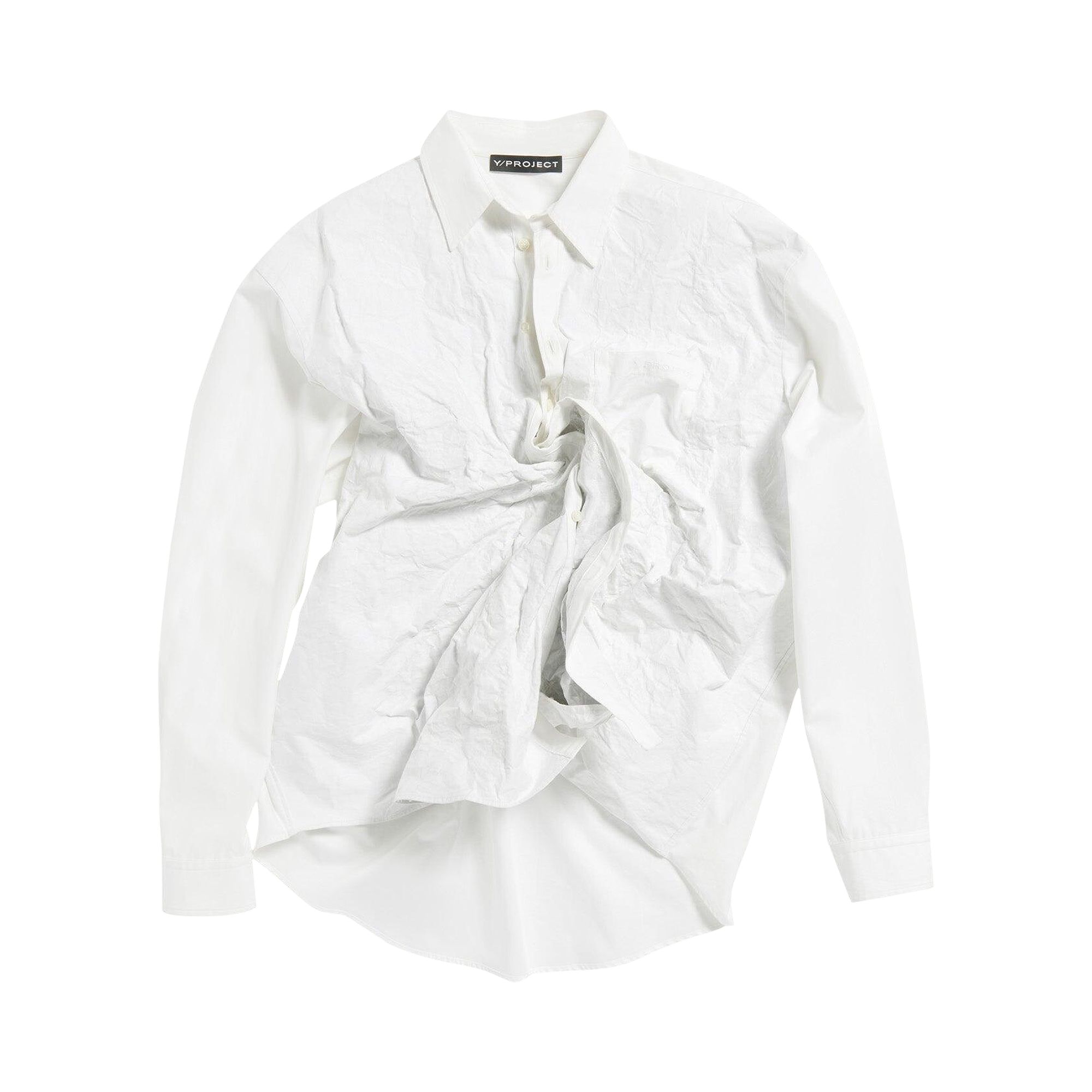 Pre-owned Y/project Scrunched Shirt 'white' | Men's Size M
