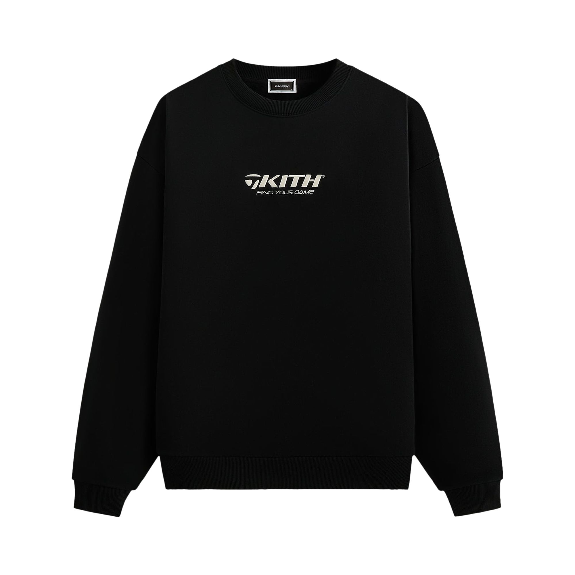 Pre-owned Kith For Taylormade Find Your Game Nelson Crewneck 'black' | Men's Size Xl