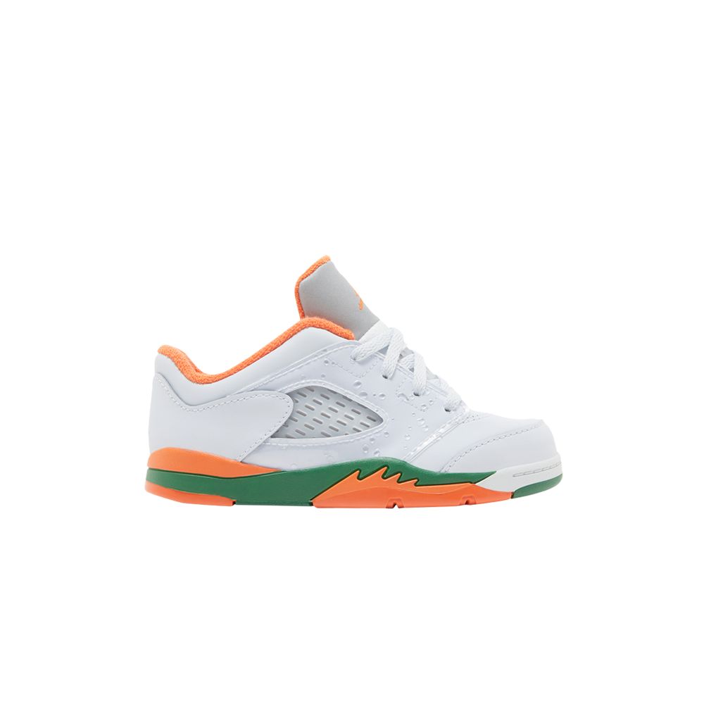 Pre-owned Air Jordan 5 Retro Low Td 'hurricanes' | Grey | Infant Size 9