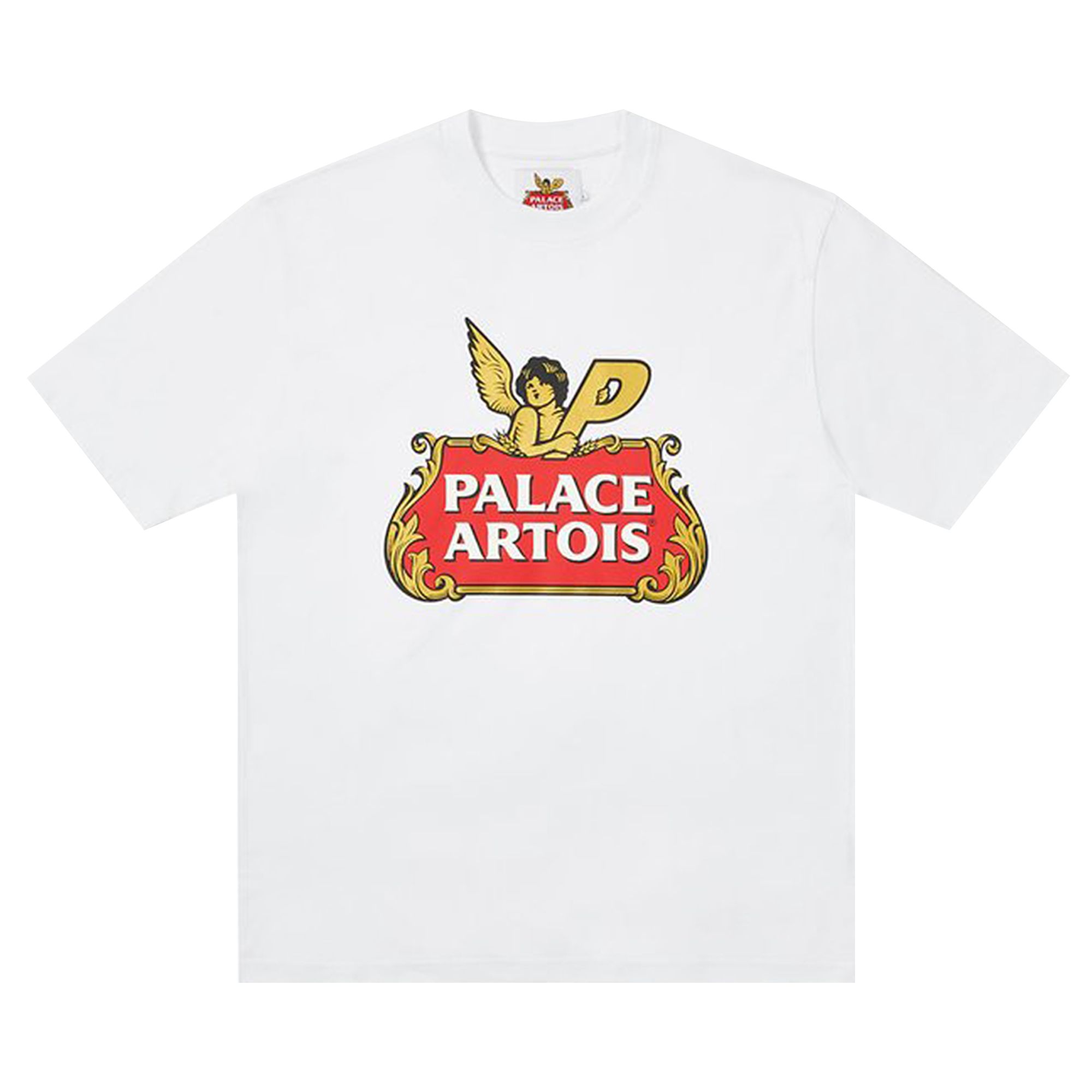 Pre-owned Palace X Stella Artois Cartouche T-shirt 'white' | Men's Size Xl