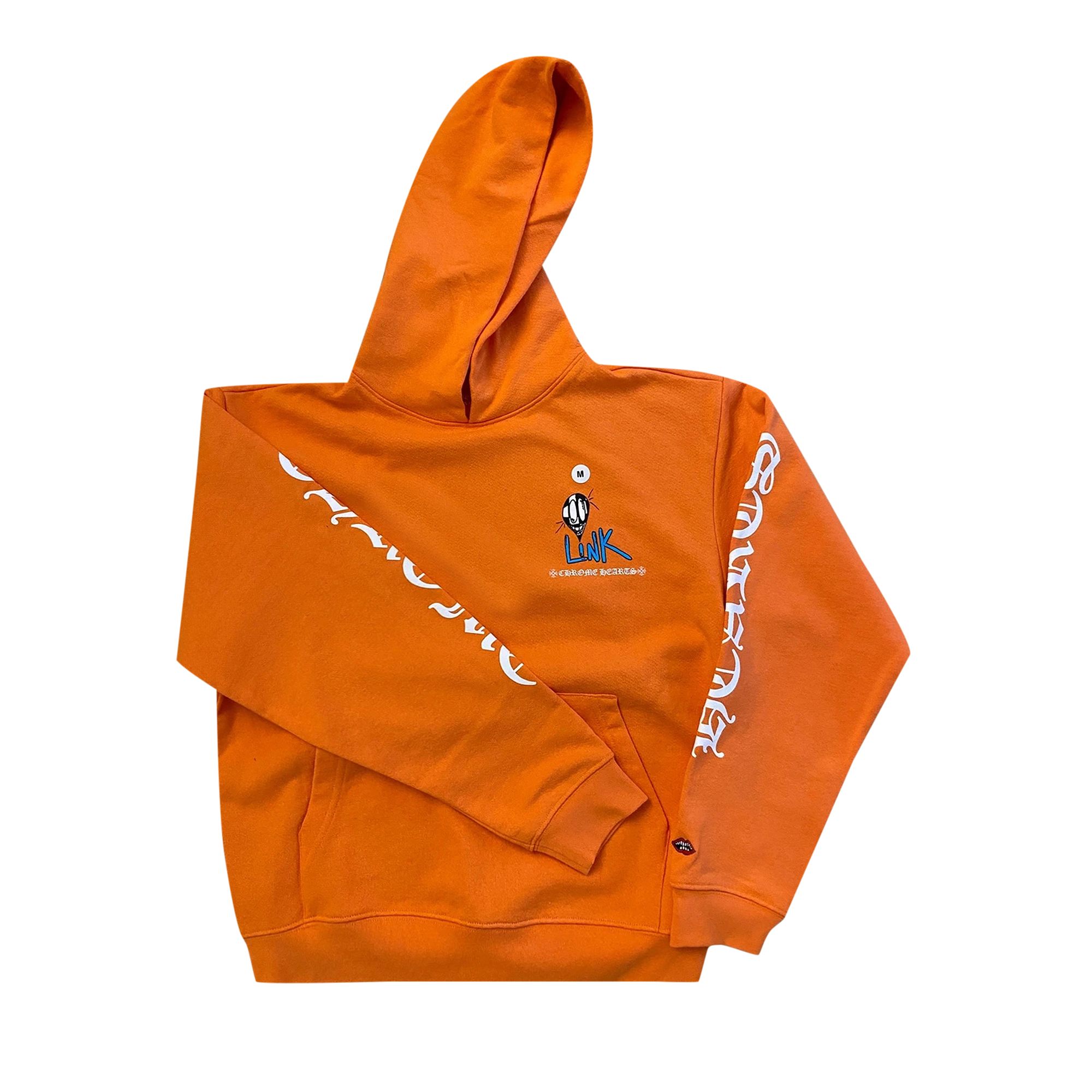 Pre-owned Chrome Hearts X Matty Boy Link & Build Hoodie 'orange'
