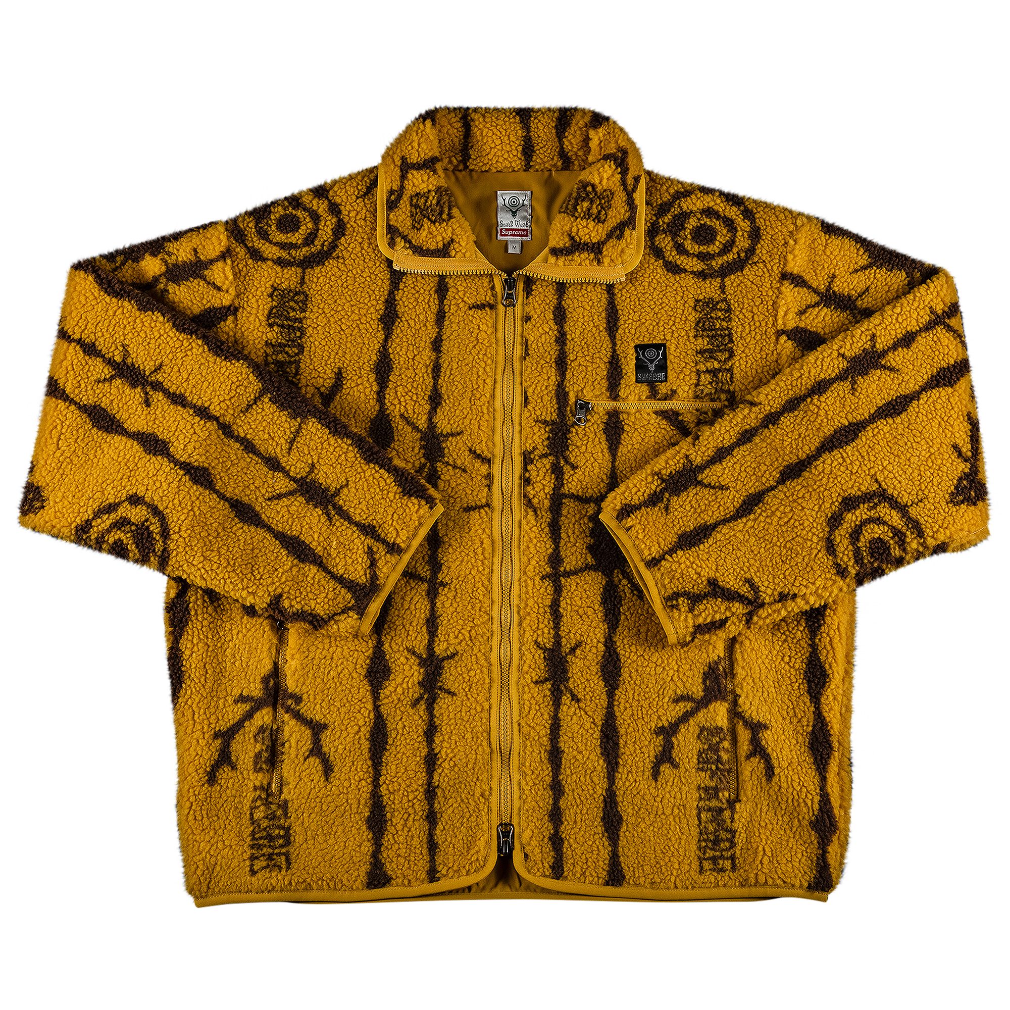 Supreme x SOUTH2 WEST8 Fleece Jacket 'Mustard' | Yellow | Men's Size M