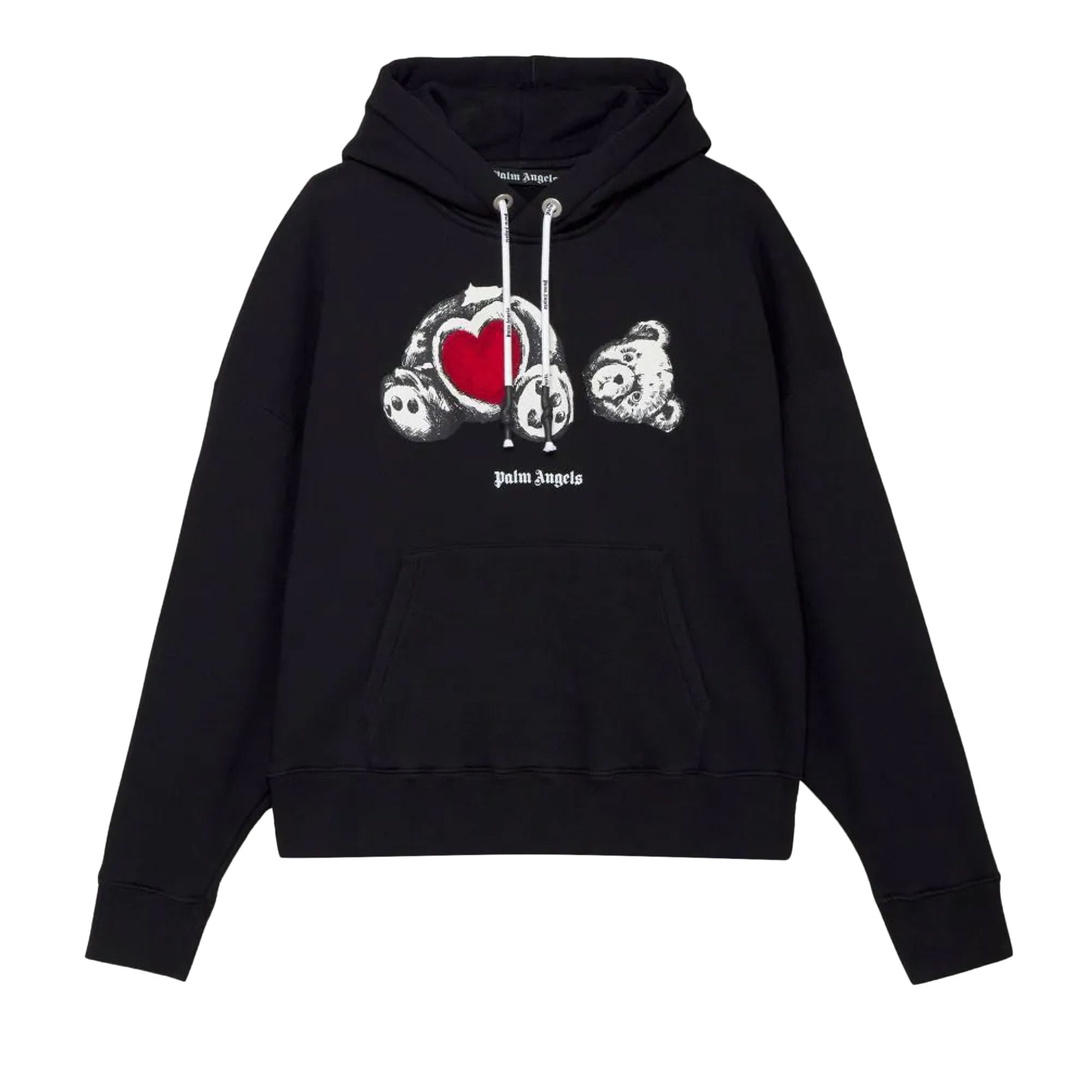 Palm Angels Bear In Love Hoodie 'Black/White' | Men's Size 2XL