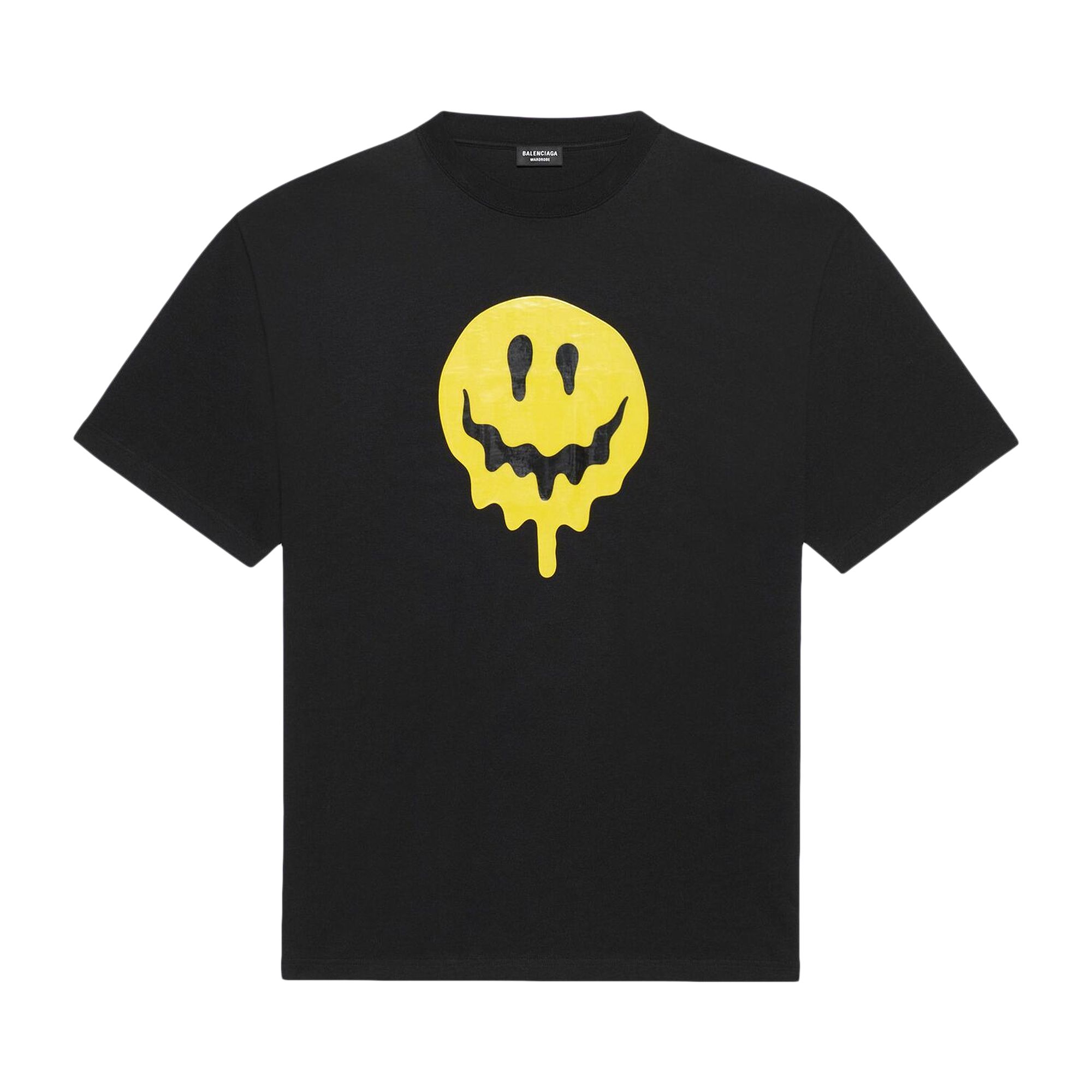 Balenciaga Large Fit Smiley T-Shirt 'Black/Yellow/White' | Men's Size M