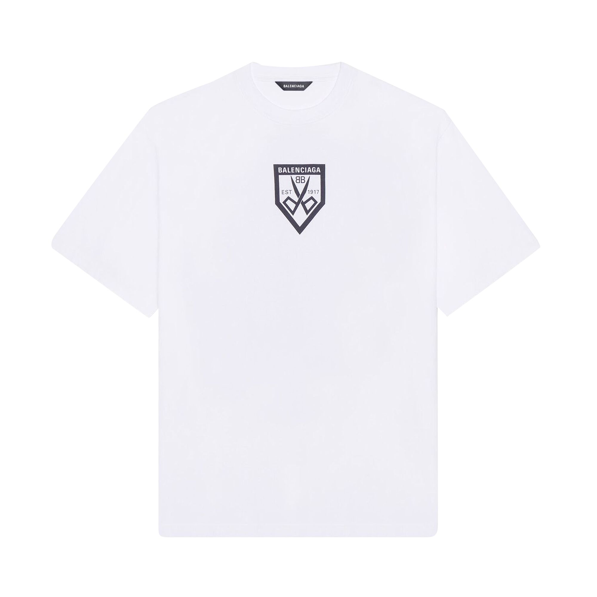 Balenciaga Scissors Flatground T-Shirt 'White/Black' | Men's Size S