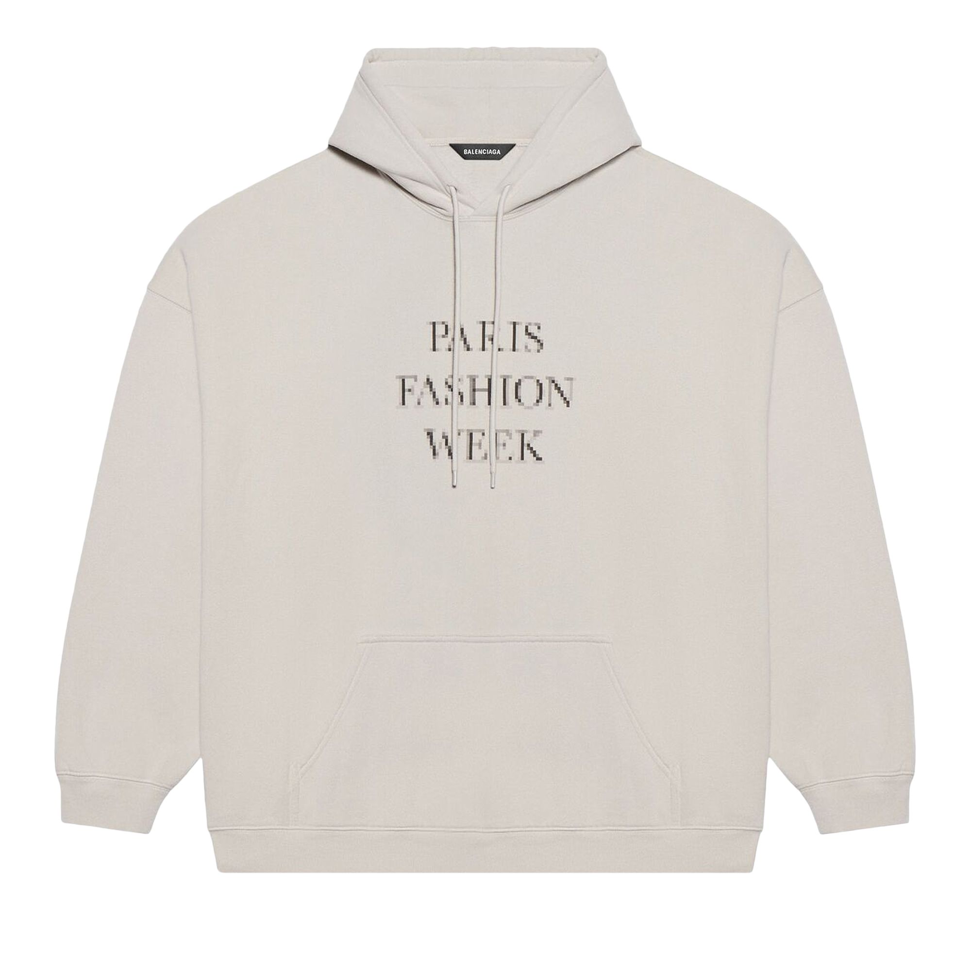 Pre-owned Balenciaga Paris Fashion Week Hoodie 'cement Grey/black' | Men's Size S