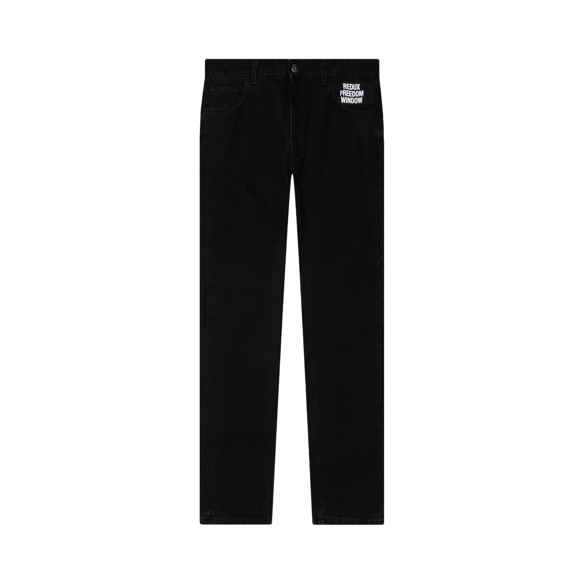 Pre-owned Raf Simons Slim Fit Denim With Picture Patch 'black' | Men's Size 30