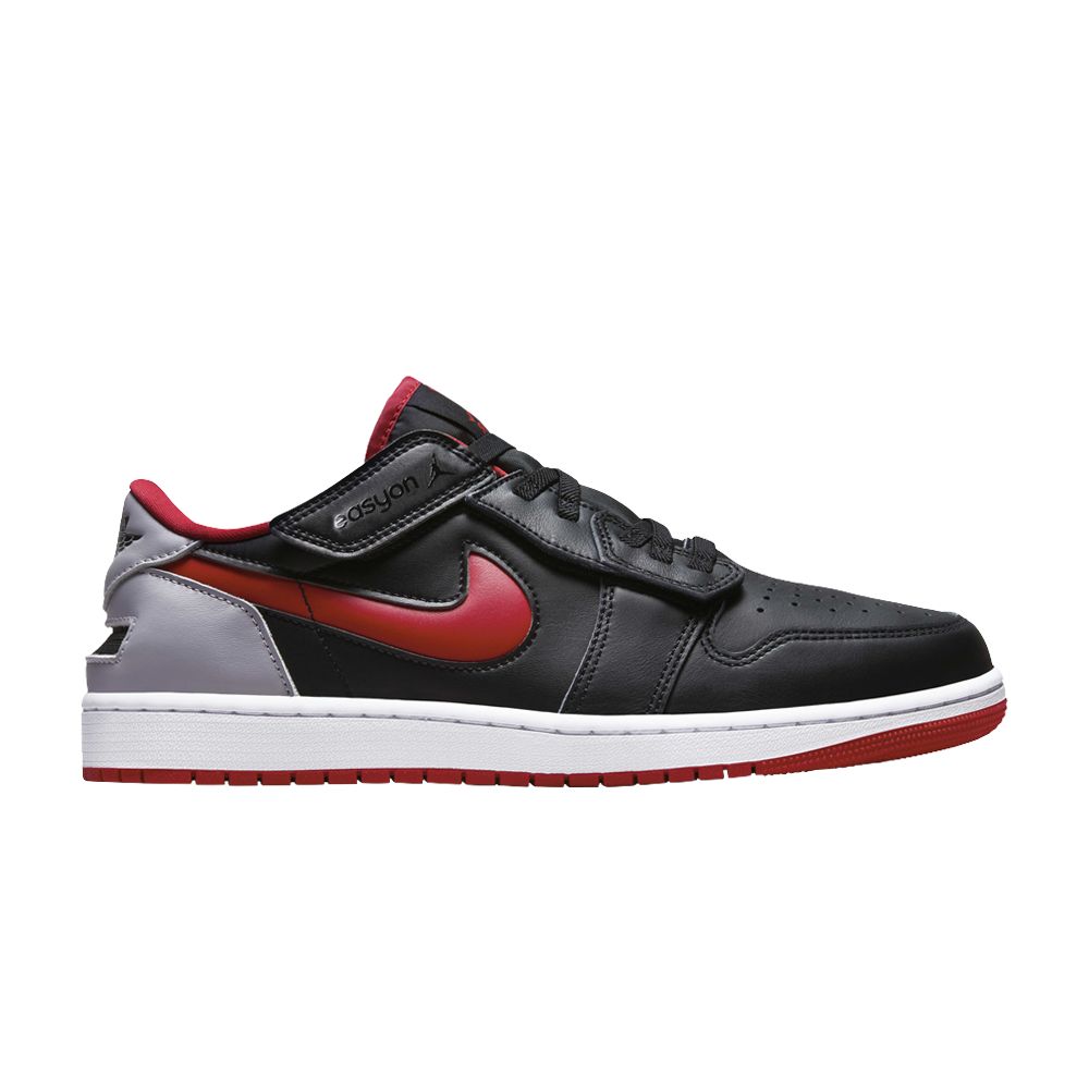 Air Jordan 1 Low FlyEase 'Black Cement Fire Red' | Men's Size 8.5