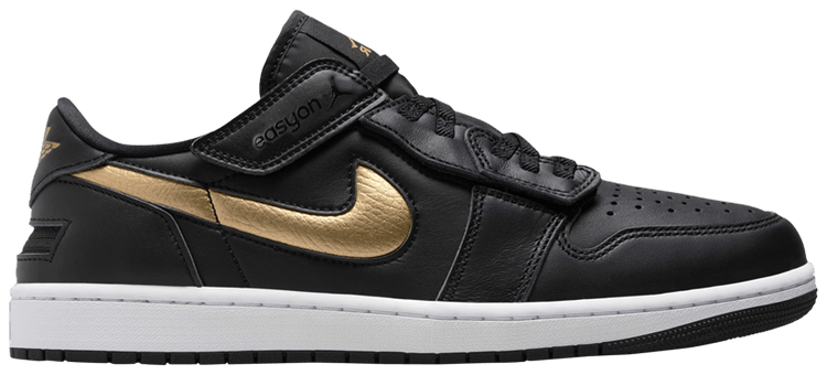 Buy Air Jordan 1 Low FlyEase Black Metallic Gold DM1206 071 GOAT UK