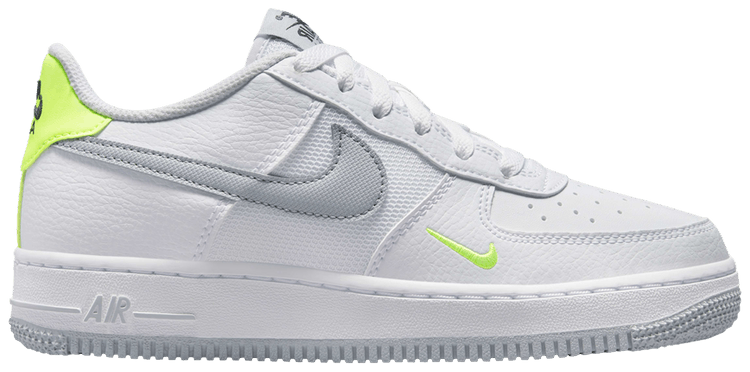 Nike Air Force 1 GS White Wolf Grey Volt