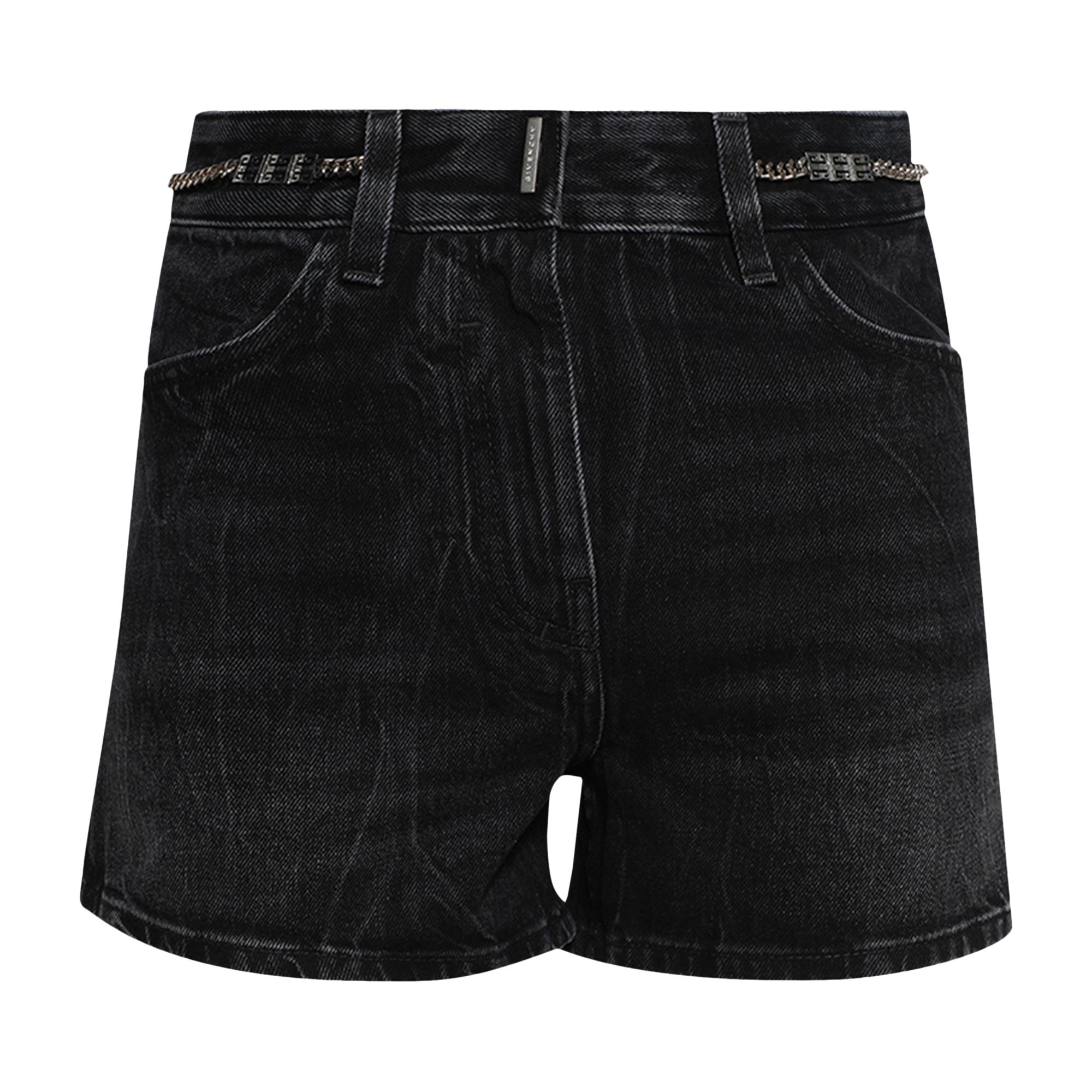 Givenchy Denim Short With Chain 'Black' | Women's Size 40