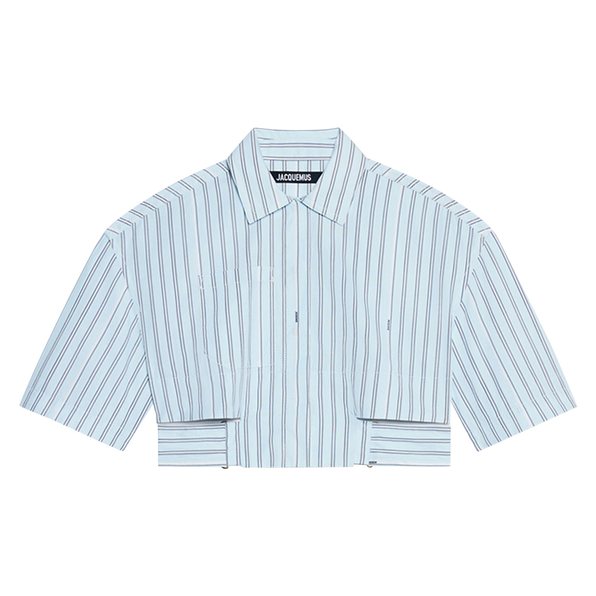 Jacquemus La Chemise Courte Bari 'Blue Stripe' | Women's Size 34