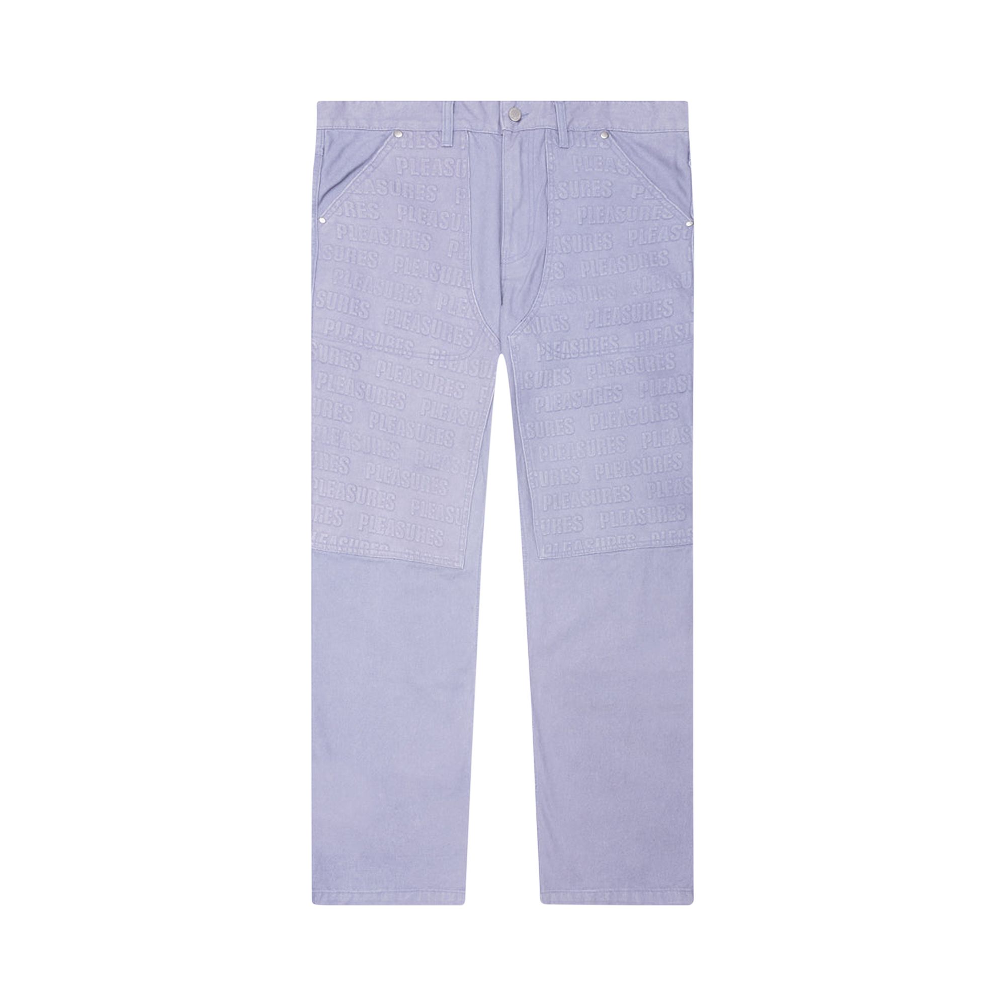 Pre-owned Pleasures Impact Double Knee Pants 'slate' | Grey | Men's Size 32