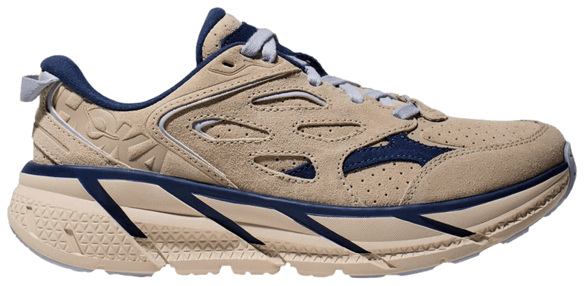 Buy HOKA Clifton L Suede 'Oat Milk Bellwether Blue' - 1122571 OTH | GOAT