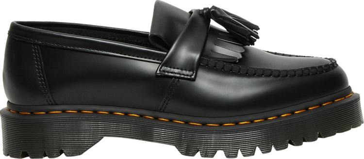 Adrian Bex Smooth Leather Tassel Loafer 'Black'