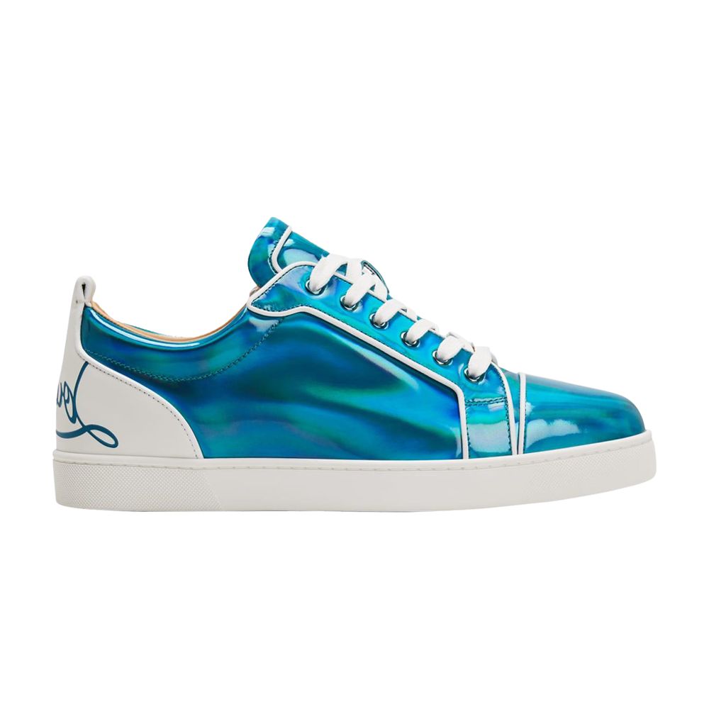Pre-owned Christian Louboutin Fun Louis Junior Flat 'blue Iridescent' | Multi-color | Men'