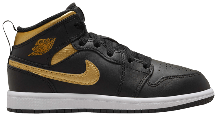 Air Jordan 1 Mid PS Black Metallic Gold