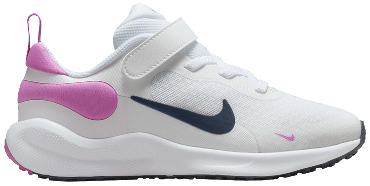 Nike Revolution 7 PS White Playful Pink Navy