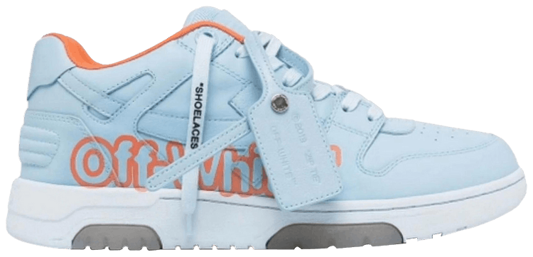 Off White Out of Office Low Logo Print   Light Blue Orange