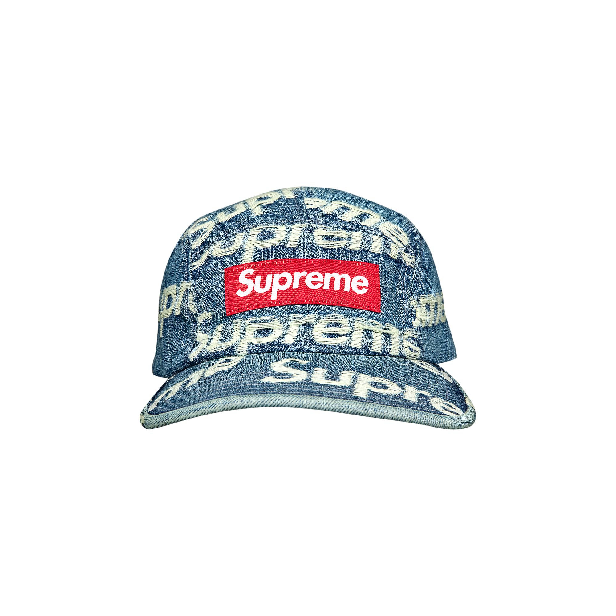 Supreme Frayed Logos Denim Camp Cap 'Blue' | Men's Size Onesize