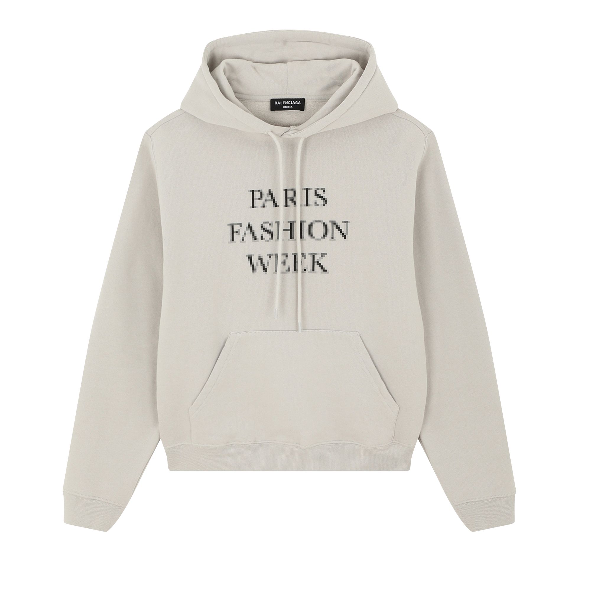 Balenciaga Paris Fashion Week Cropped Hoodie 'Cement Grey/Black' | Men's Size L