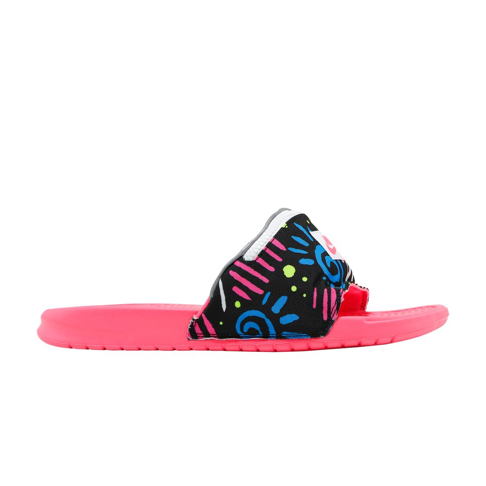 Nike Benassi JDI Print Slide 'Fanny Pack' | Pink | Men's Size 9